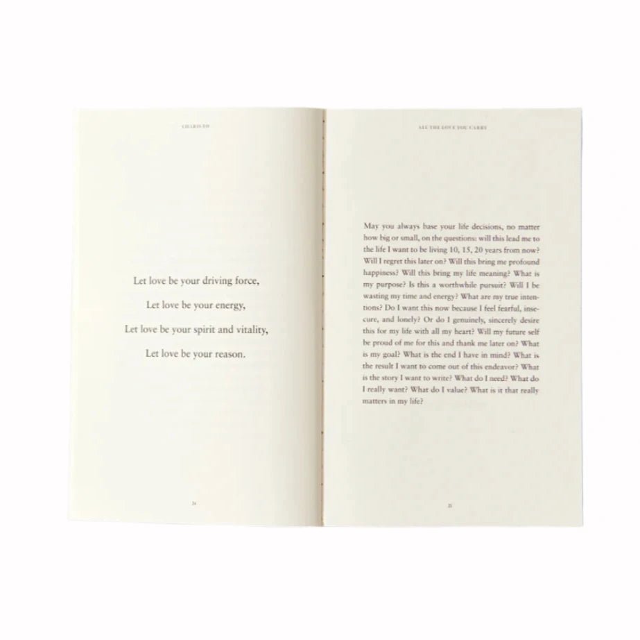 Book: All the Love you carry by Bella Cucina –