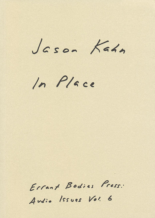 Books: Jason Kahn In Place by Bella Cucina – Book