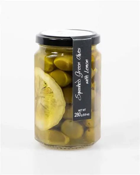 Casina Rossa Squashed Green Olives with Lemon by Bella Cucina – olives