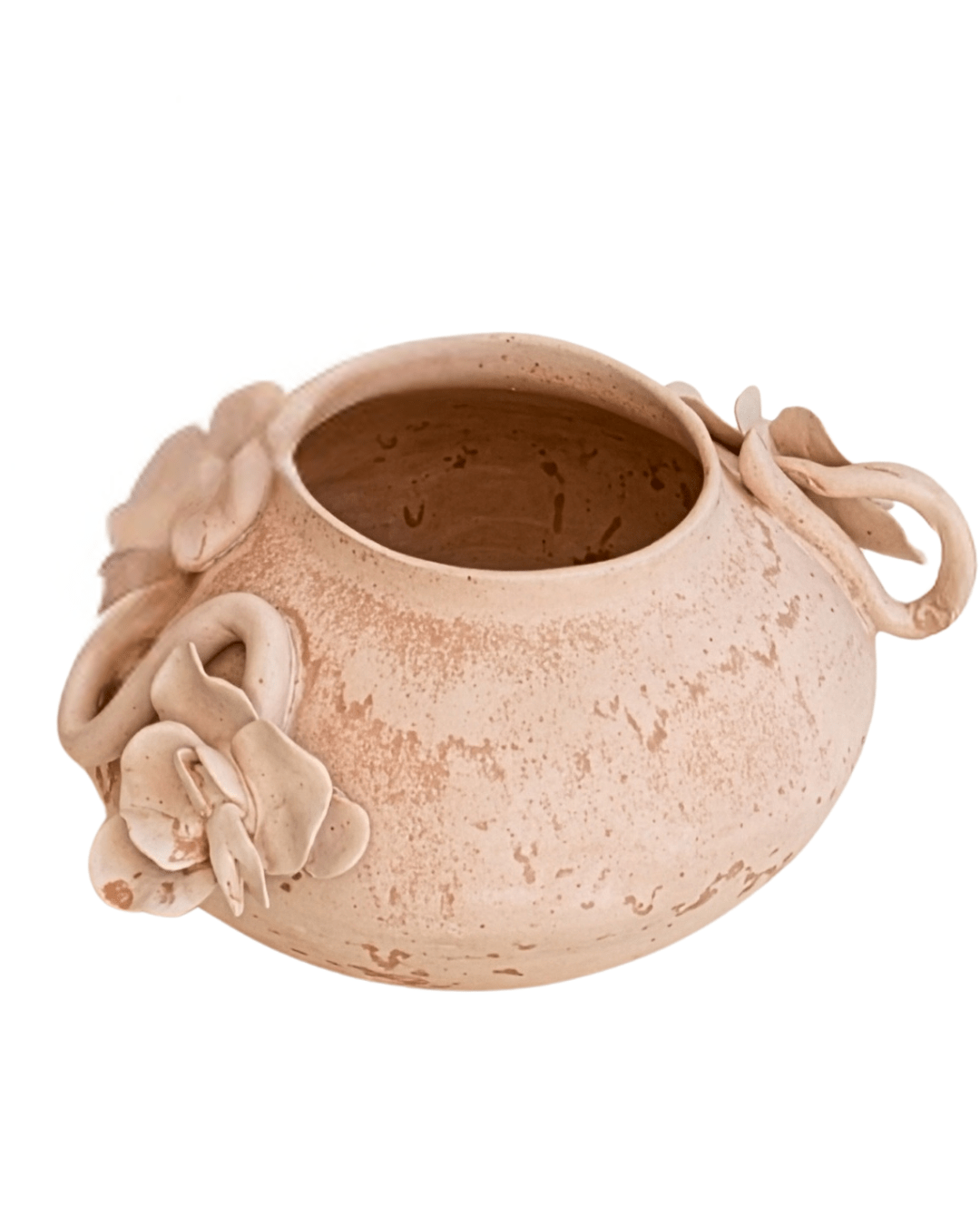 Ceramic Vase with Floral Handles by New York Artist Josie Cross by Bella Cucina – For The Home: Vases