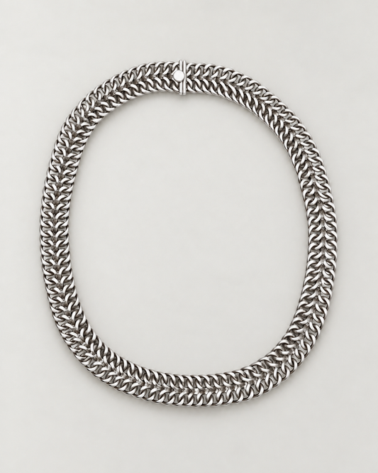 Vintage sterling silver Mexican choker, full view, at Bella Cucina