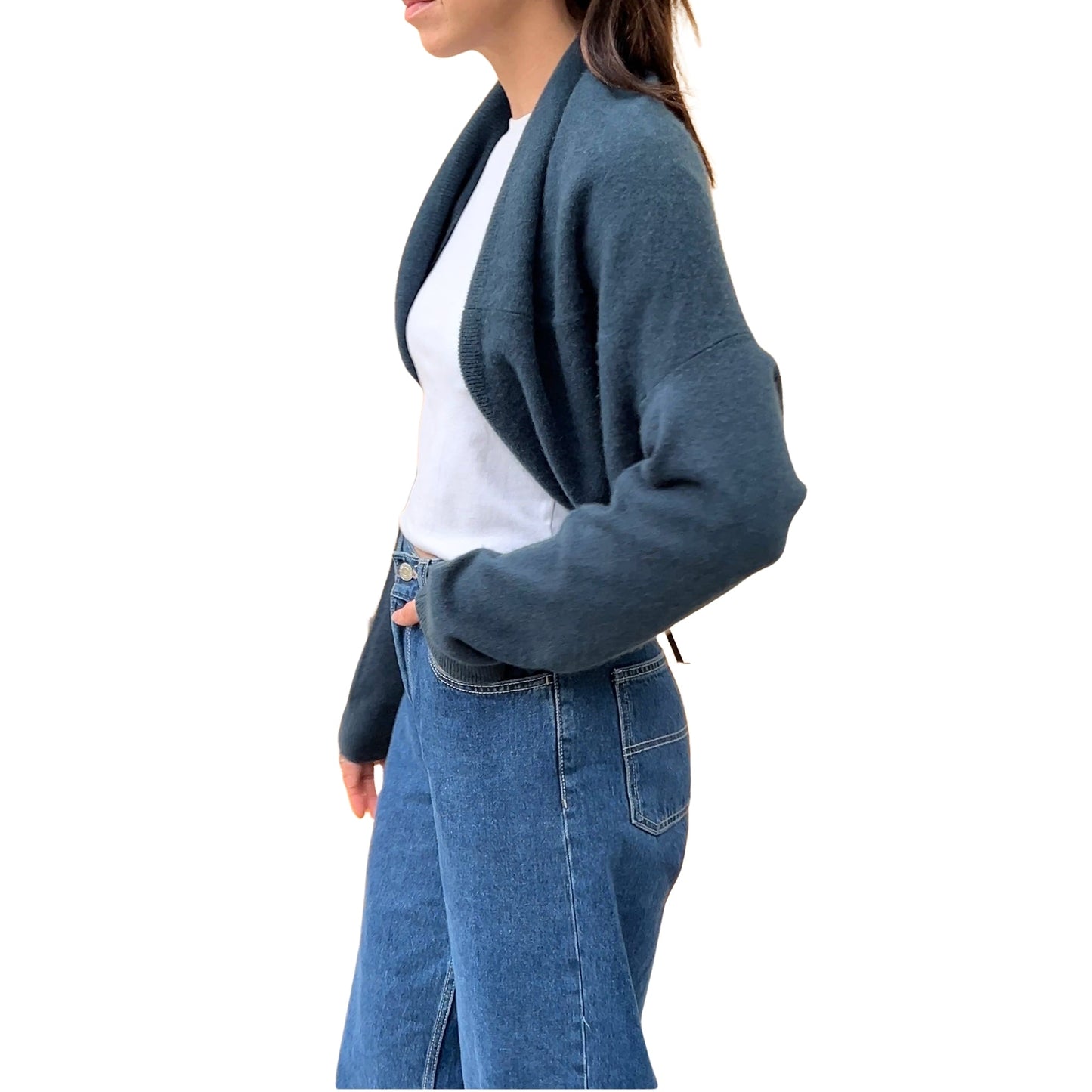 Clothing: Frenckenberger blue bolero sweater by Bella Cucina – Clothing: Sweater