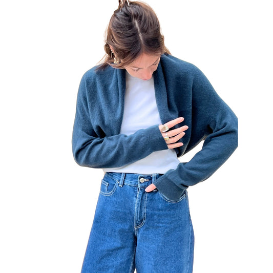Clothing: Frenckenberger blue bolero sweater by Bella Cucina – Clothing: Sweater