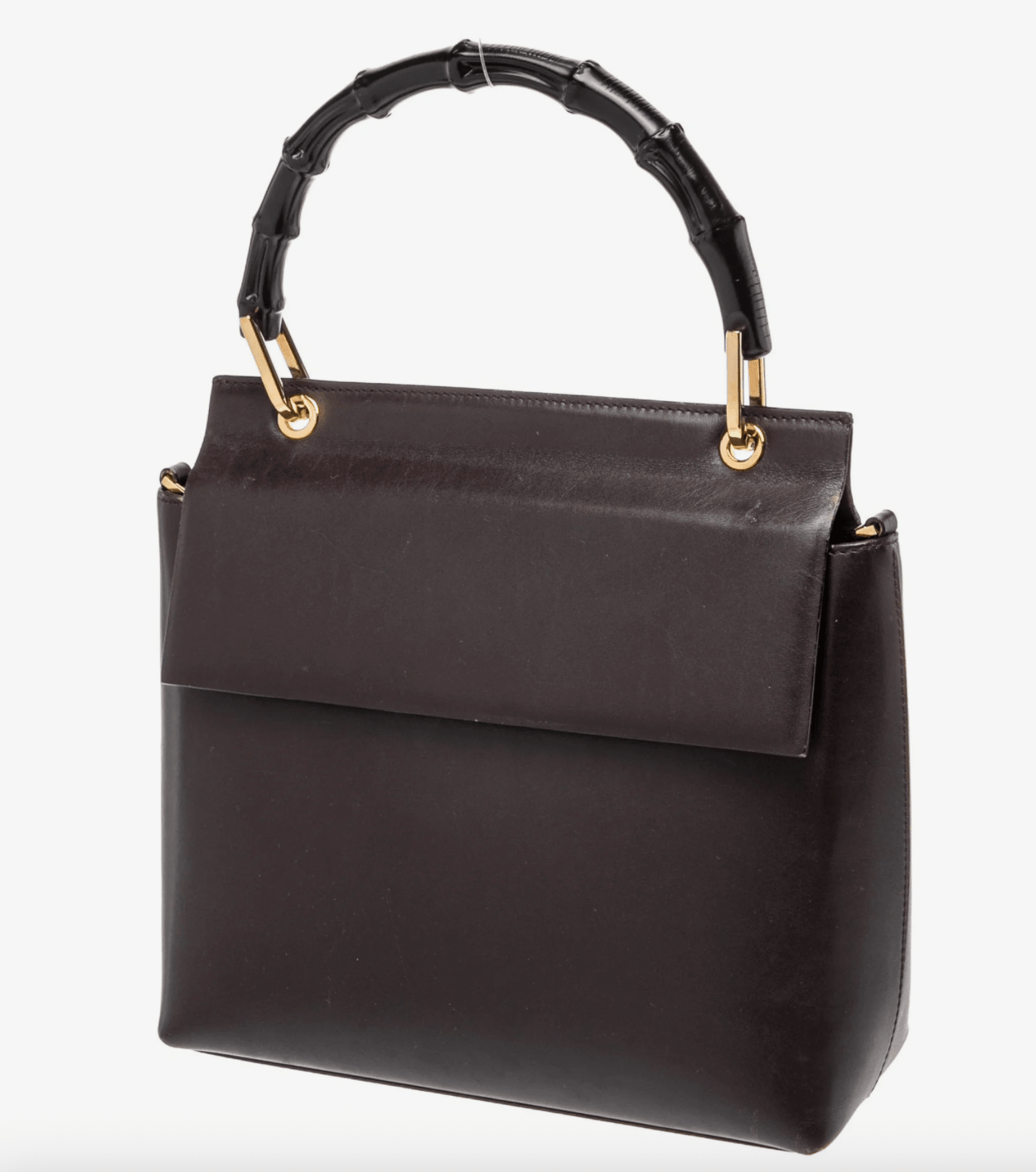 Clothing | Vintage Gucci Bamboo Wood handle and Brown Leather handbag by Bella Cucina – clothing