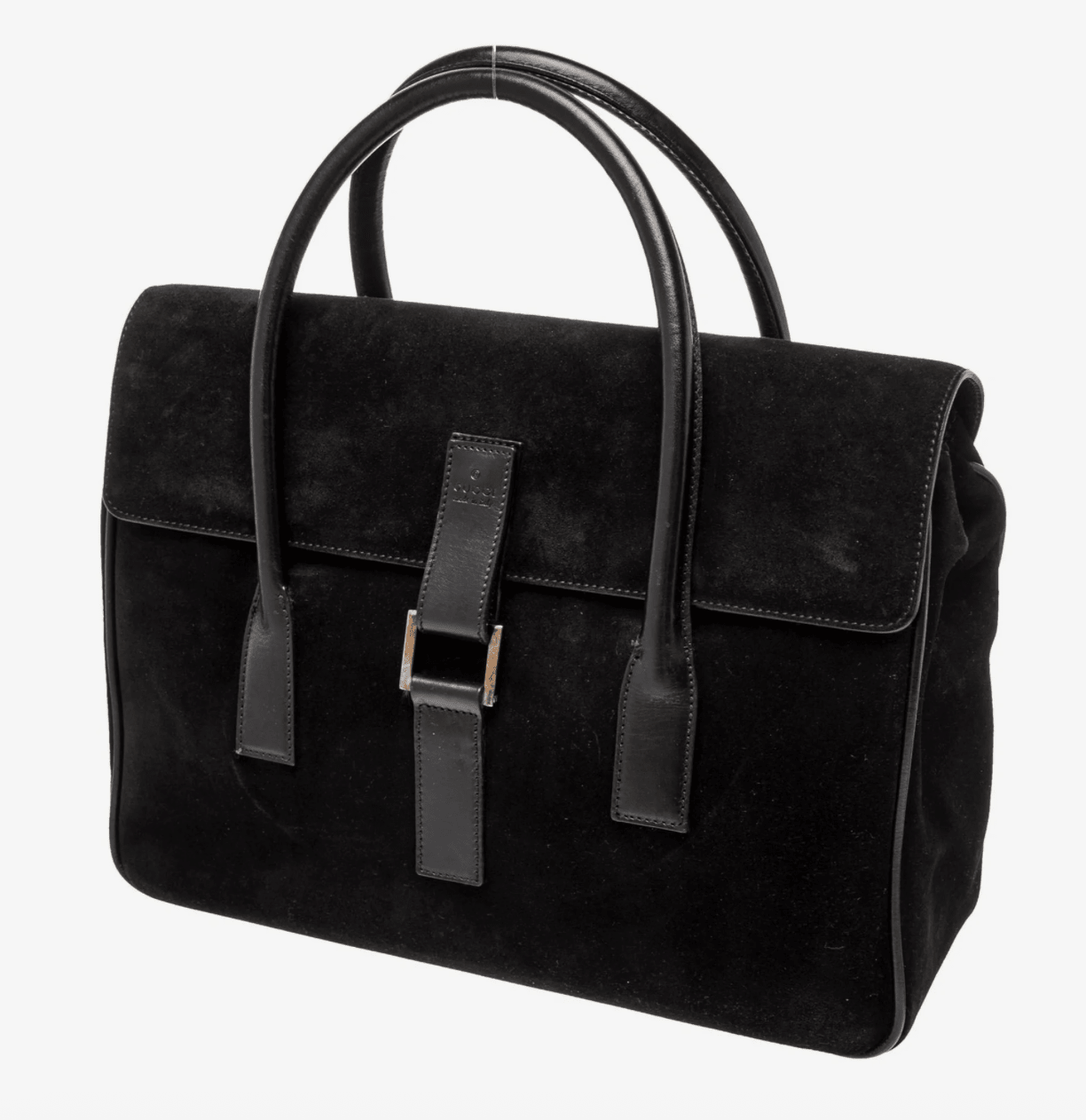 Clothing | Vintage Gucci Nero Black Suede Leather Bag by Bella Cucina – Vintage Clothing: Bag