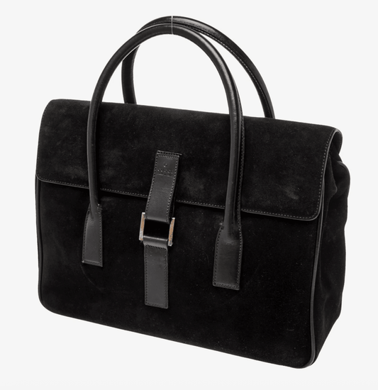 Clothing | Vintage Gucci Nero Black Suede Leather Bag by Bella Cucina – Vintage Clothing: Bag