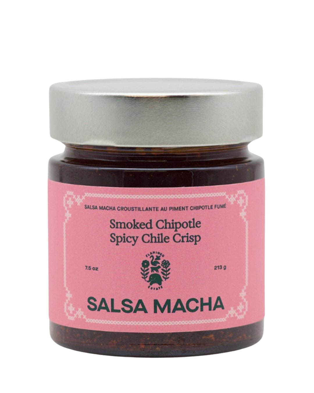 Flamingo Estate Salsa Macha Smoked Chipotle Spicy Chile Crisp by Bella Cucina – Condiments: Chili Crunch