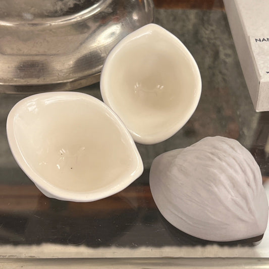 For the Table: Walnut Salt & Pepper Dish (Sold Individually) by Bella Cucina – For the Table: Serveware