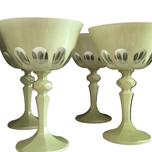 Glassware: Hand-blown Sage Coupe, sold in pairs by Bella Cucina – Glassware: Coupe