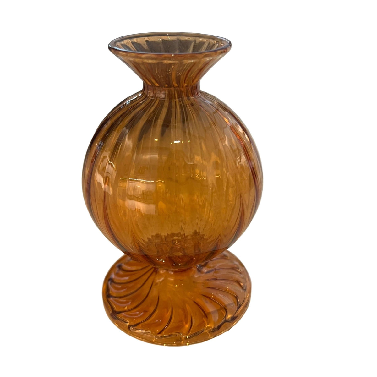Glassware: Small Orange Vase by Bella Cucina – Glassware: Vases