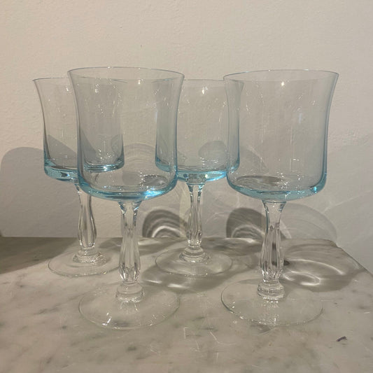 Glassware: Vintage Blue Aperitivo Glasses | Set Of 4 by Bella Cucina – Glasses