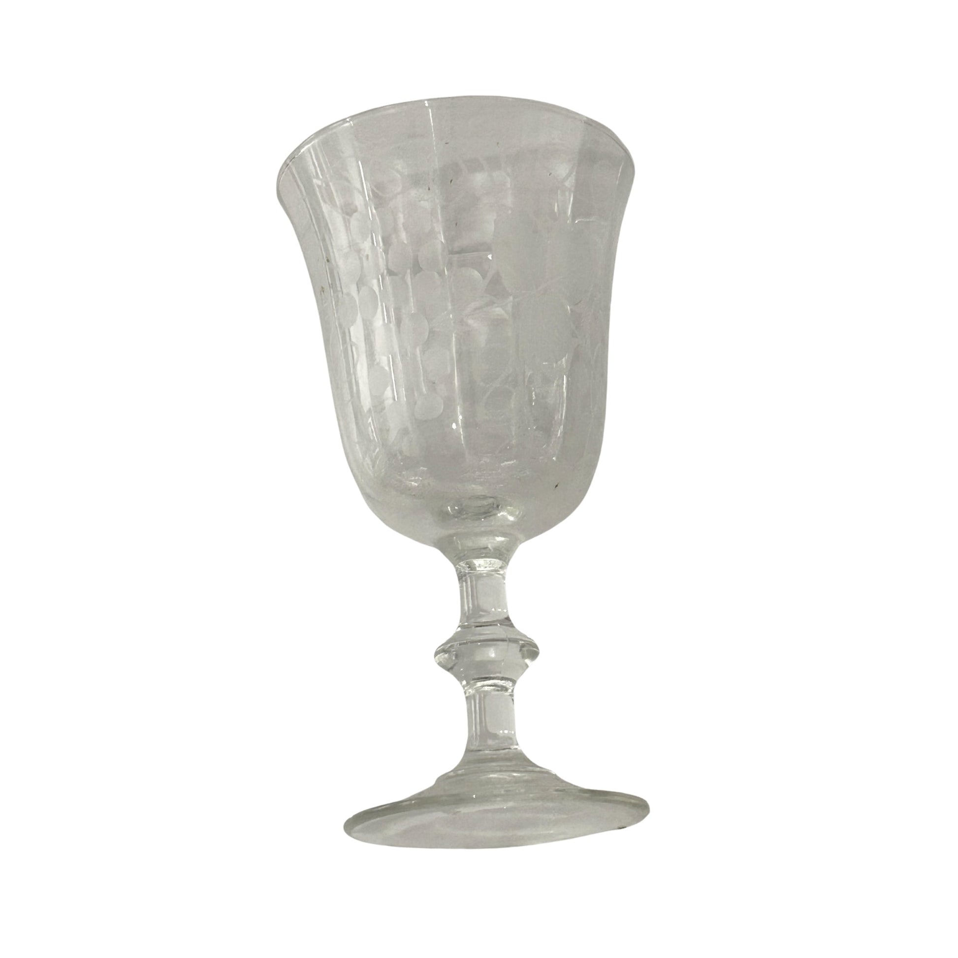 Glassware: Vintage Etched Wine Glasses - Set of 4 by Bella Cucina – Glassware: Vintage wine glasses