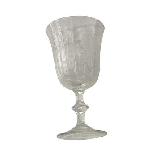 Glassware: Vintage Etched Wine Glasses - Set of 4 by Bella Cucina – Glassware: Vintage wine glasses