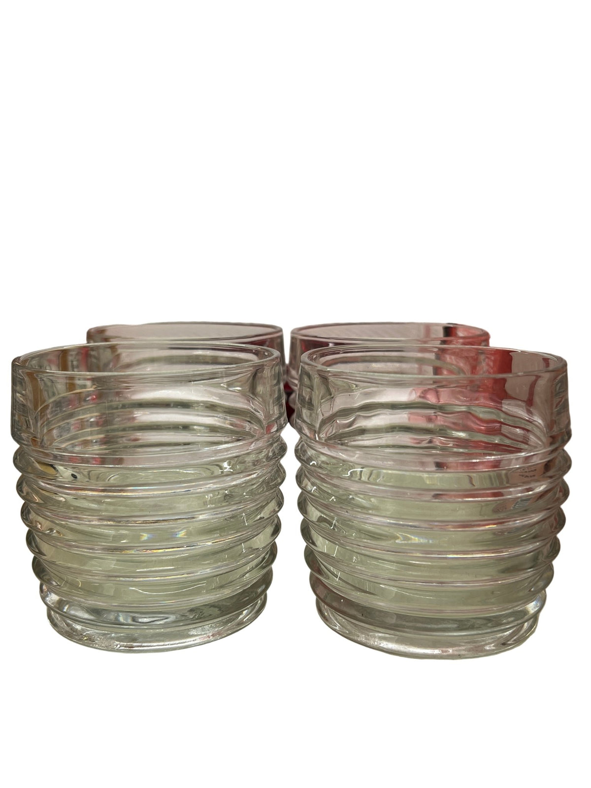 Glassware: Vintage Ribbed Glasses, Set of 4 by Bella Cucina – Glassware: Glasses