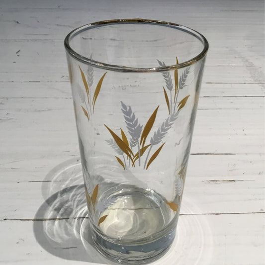 Glassware: Vintage Tall Drinking Glasses with Wheat, Set of 6 by Bella Cucina – Glassware: Vintage Glasses