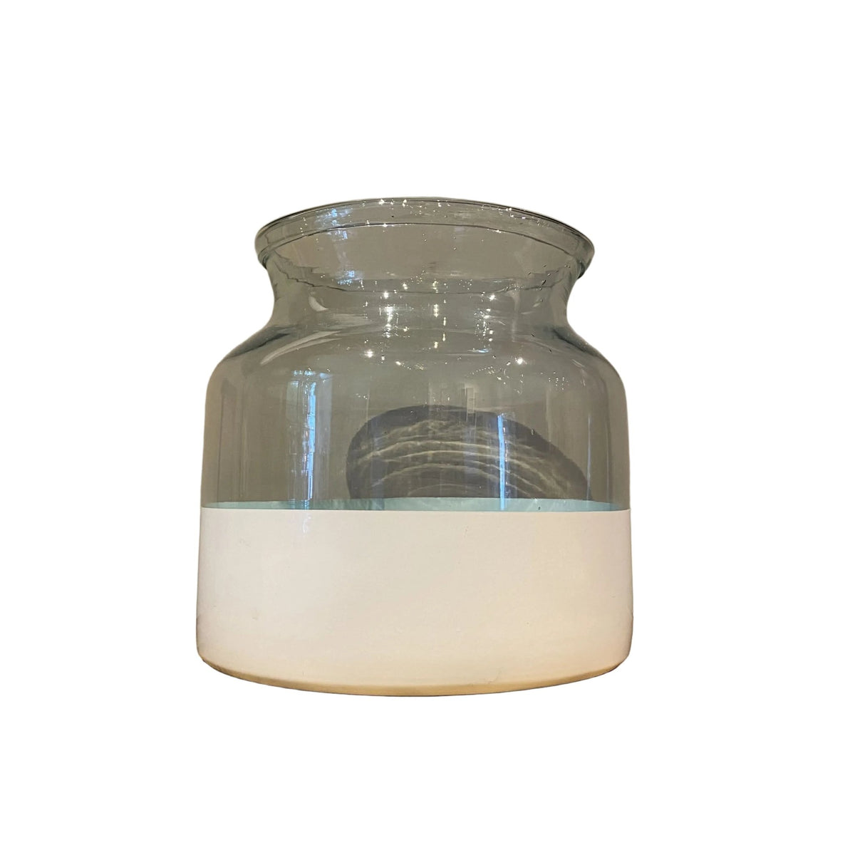 Glassware: White Band Glass Vase by Bella Cucina – For The Home: Vases