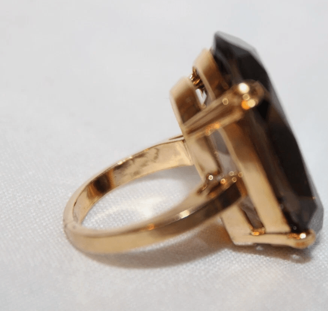 Vintage 22 ct. smokey topaz 10K gold ring at Bella Cucina in Atlanta