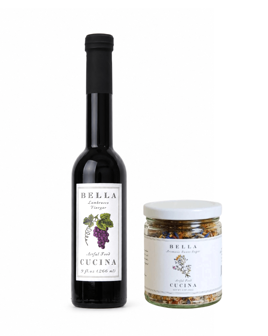 Lambrusco Wine Poached Pears with Wildflower Sugar Bundle by Bella Cucina – Artful Food Gifts