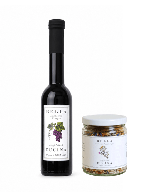 Lambrusco Wine Poached Pears with Wildflower Sugar Bundle by Bella Cucina – Artful Food Gifts