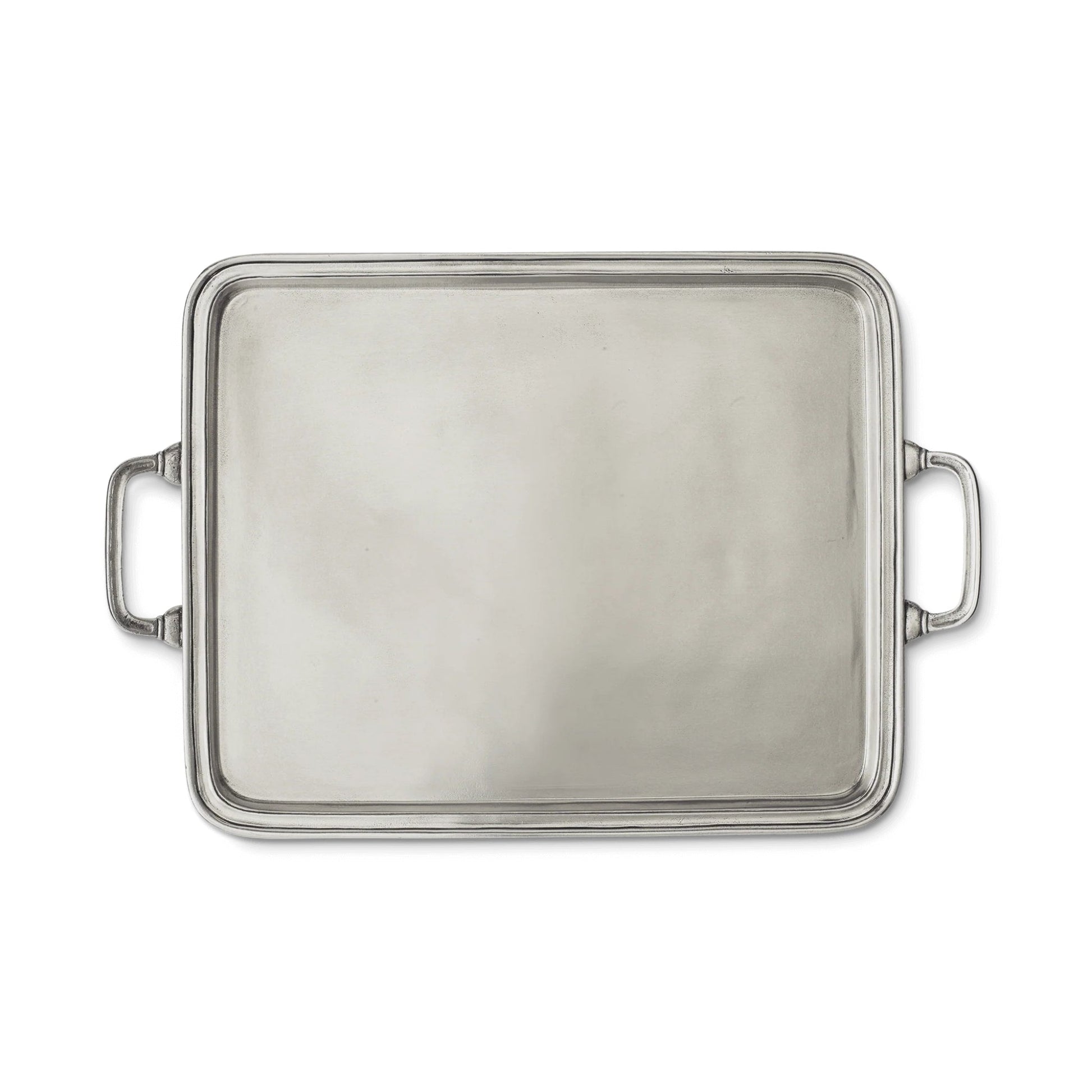 Match Italian Pewter Rectangle Tray with Handles by Bella Cucina – For the home: Trays