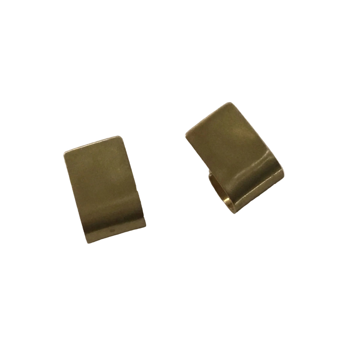 Jewelry: Brass earrings band fold over