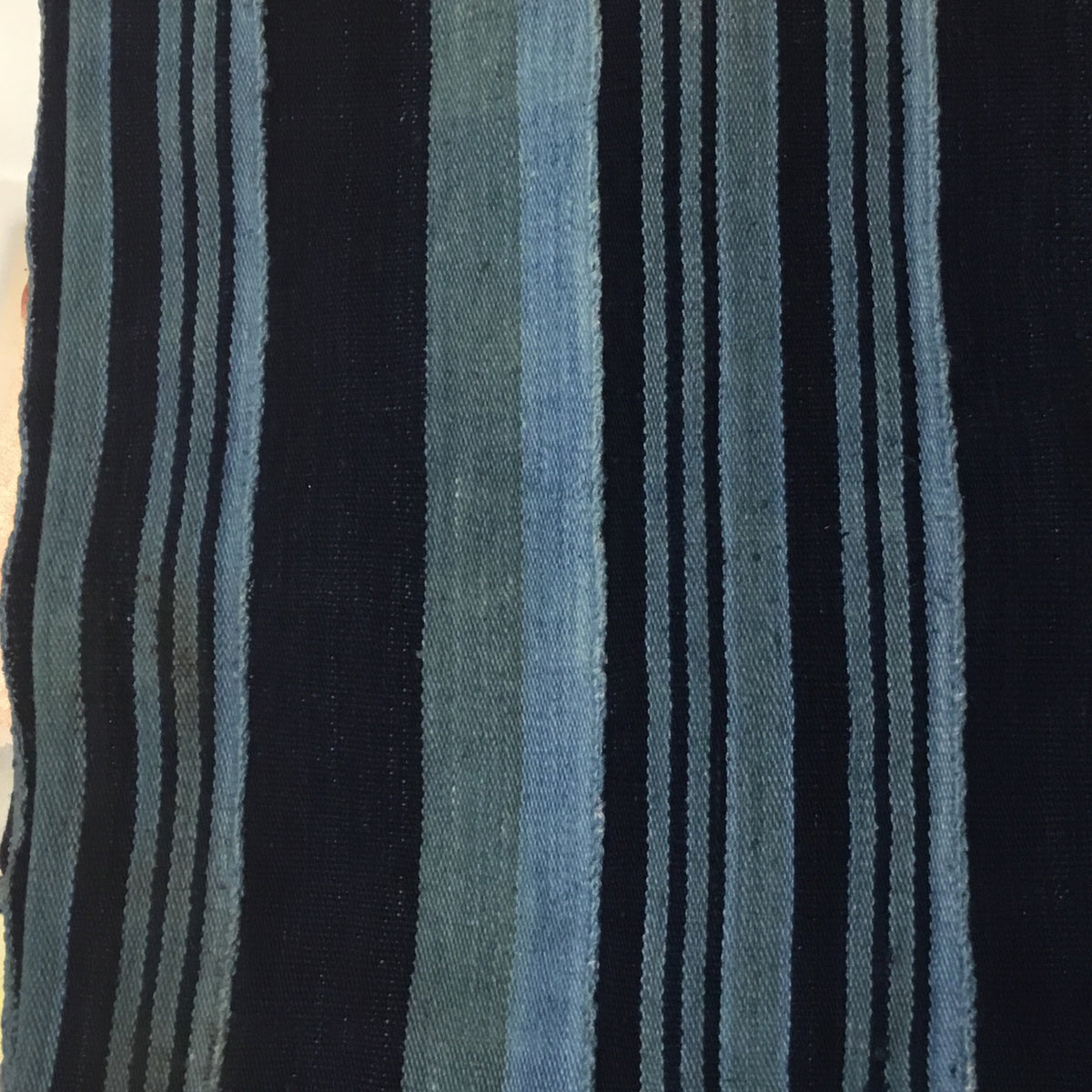 Vintage indigo striped cotton cloth at Bella Cucina in Atlanta