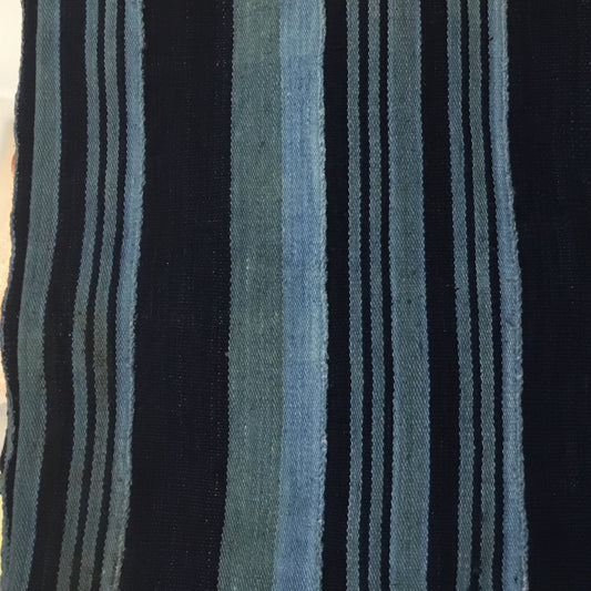 Vintage indigo striped cotton cloth at Bella Cucina in Atlanta