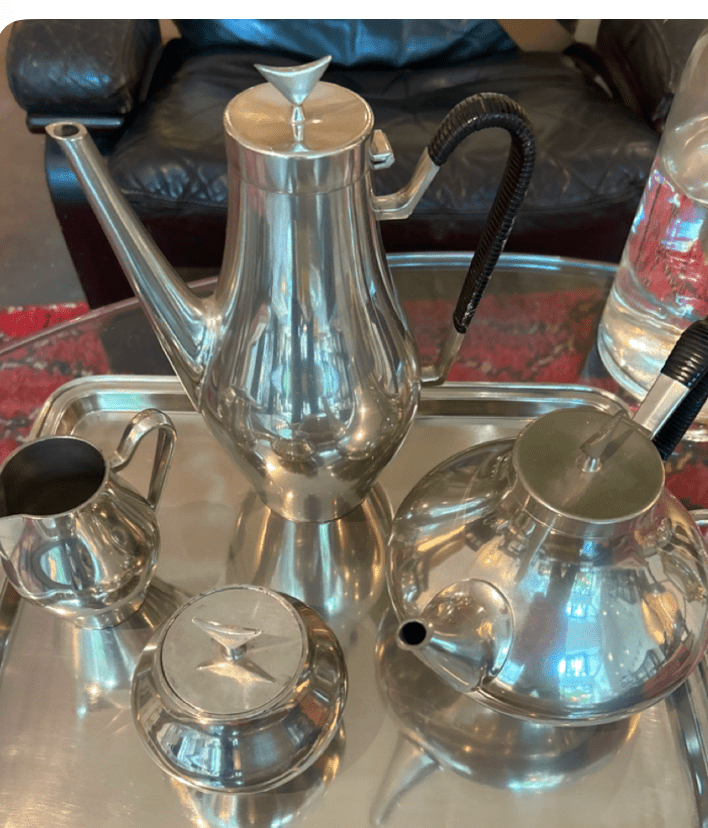 Reed & Barton | Vintage MCM 4 Piece - Pewter Coffee Set by Bella Cucina –