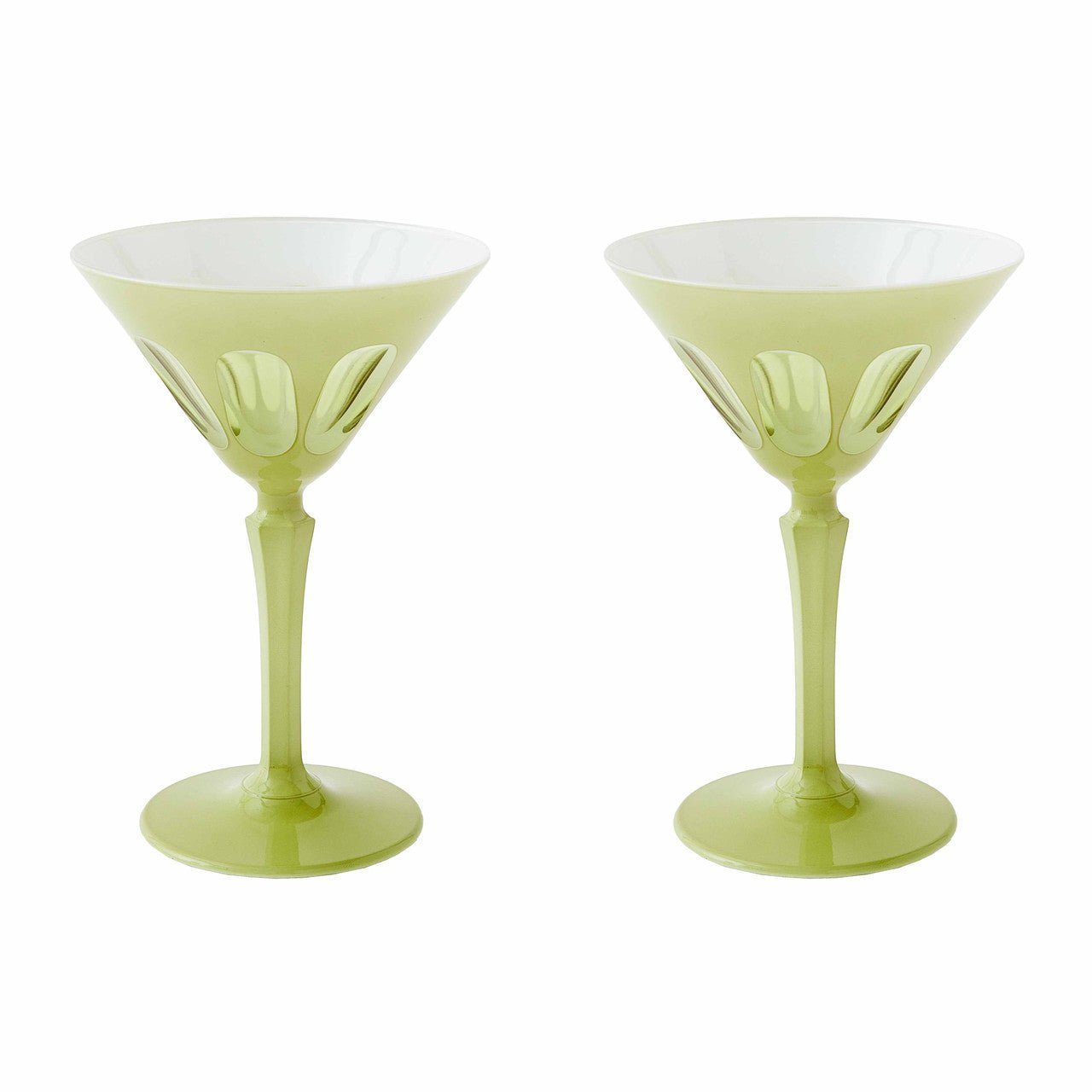 Bella Cucina - Rialto Glass Martini Set/2 in Pale Sage - 