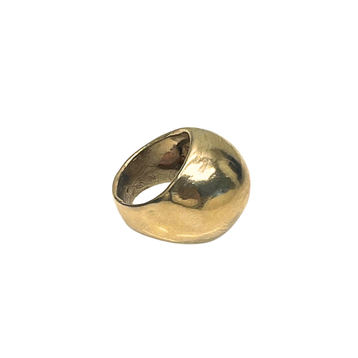 Gold ring on a white background