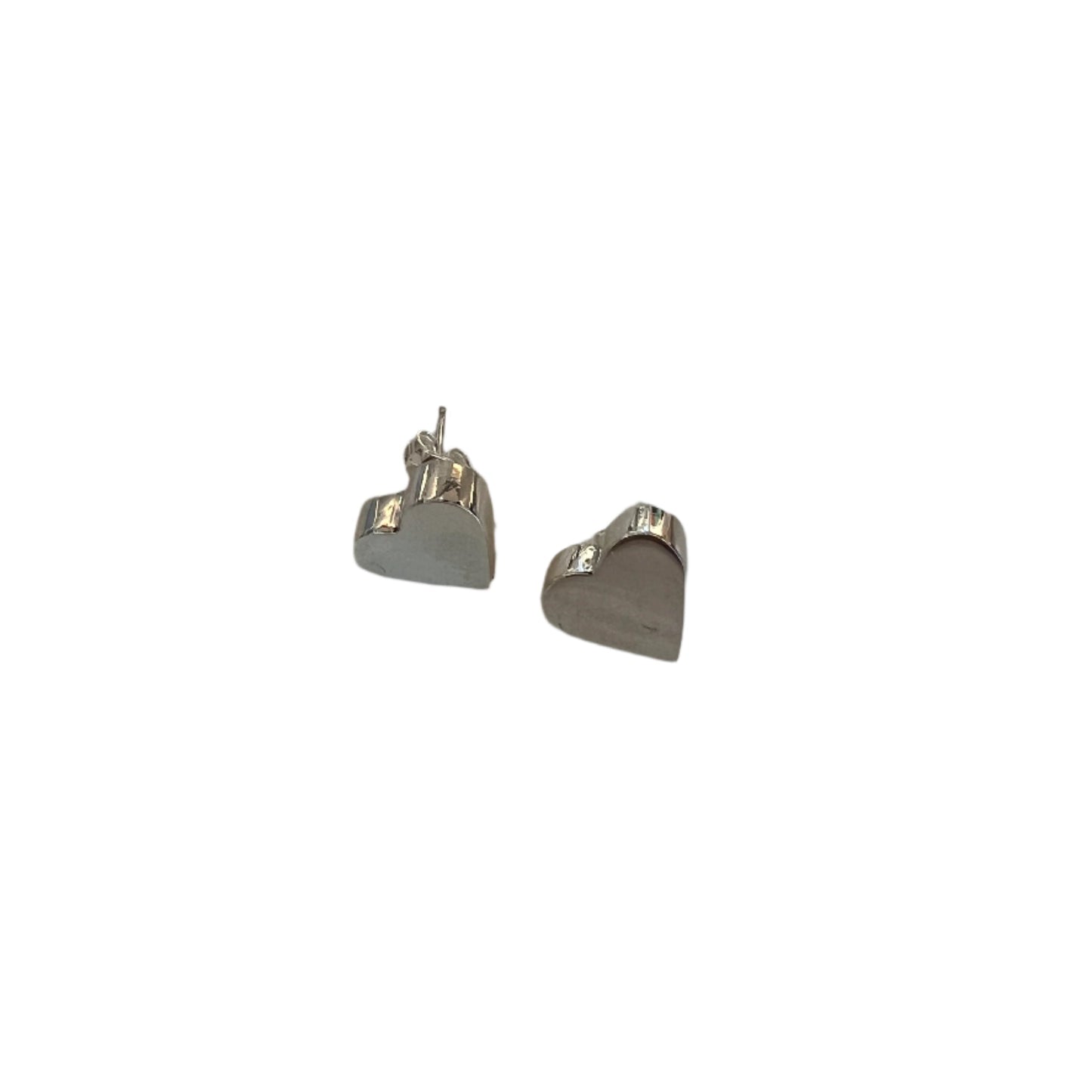 Bella Cucina - Silver Heart Shape Earrings - 