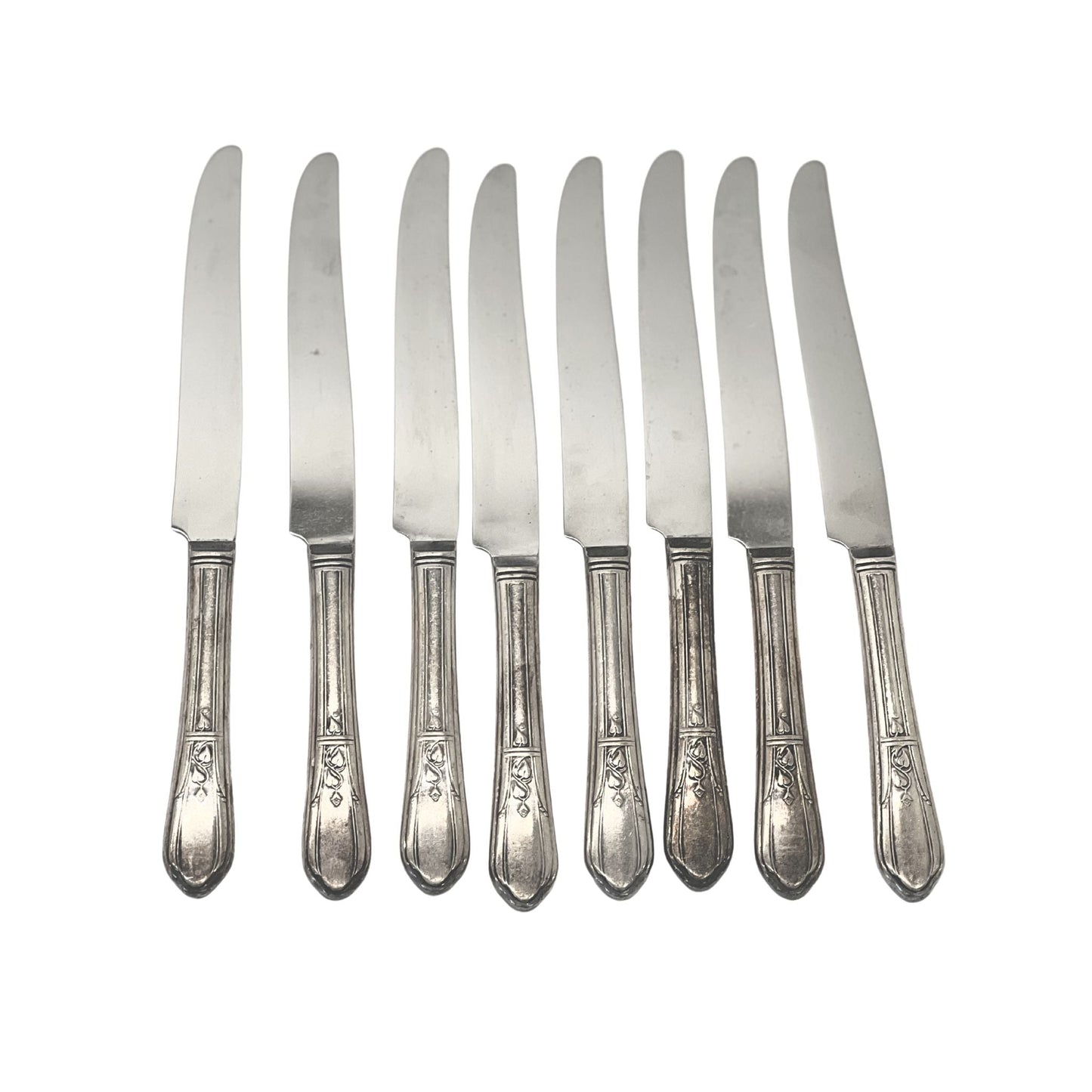 Silver Vintage Drop Leaf Pattern Butter Knives Set Of 8 by Bella Cucina –