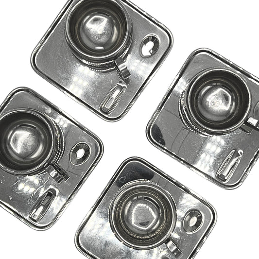 Stainless Espresso Cups and Saucers Set of 4 by Bella Cucina –