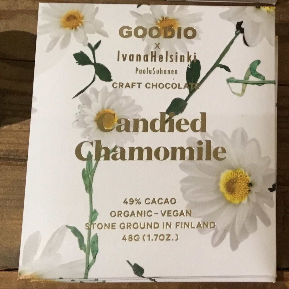 Sweets: Goodio Ivana Helsinki Candied Chamomile Chocolate by Bella Cucina – Sweets: Chocolate