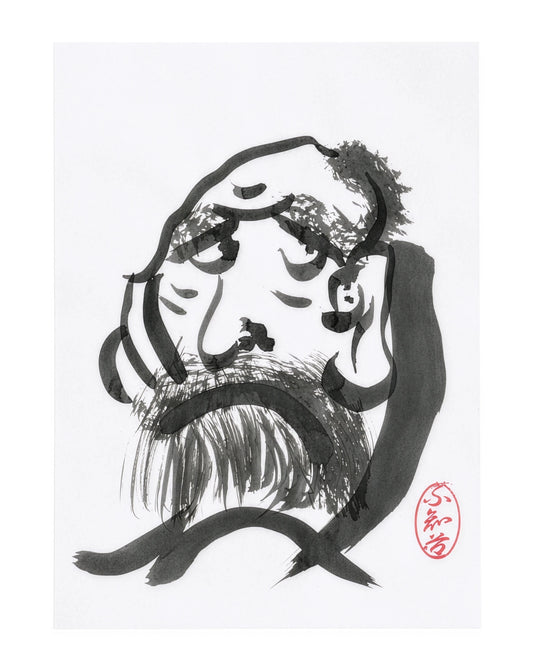The KAZ collection - Japanese ink works on paper by Alisa Barry | Bodhidharma No. 1 by Bella Cucina – AB Art