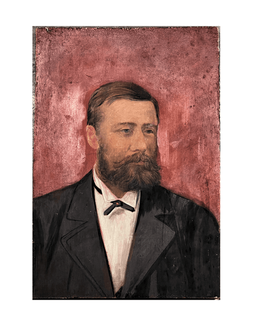 Vintage Art: Portrait of a Bearded Gentleman by Bella Cucina – Vintage Art