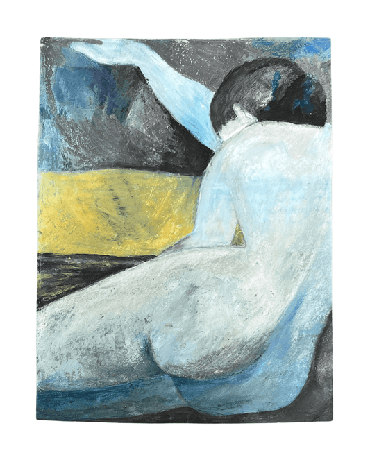 Vintage Art: Reclining Figure in Blue by Bella Cucina – Vintage Art