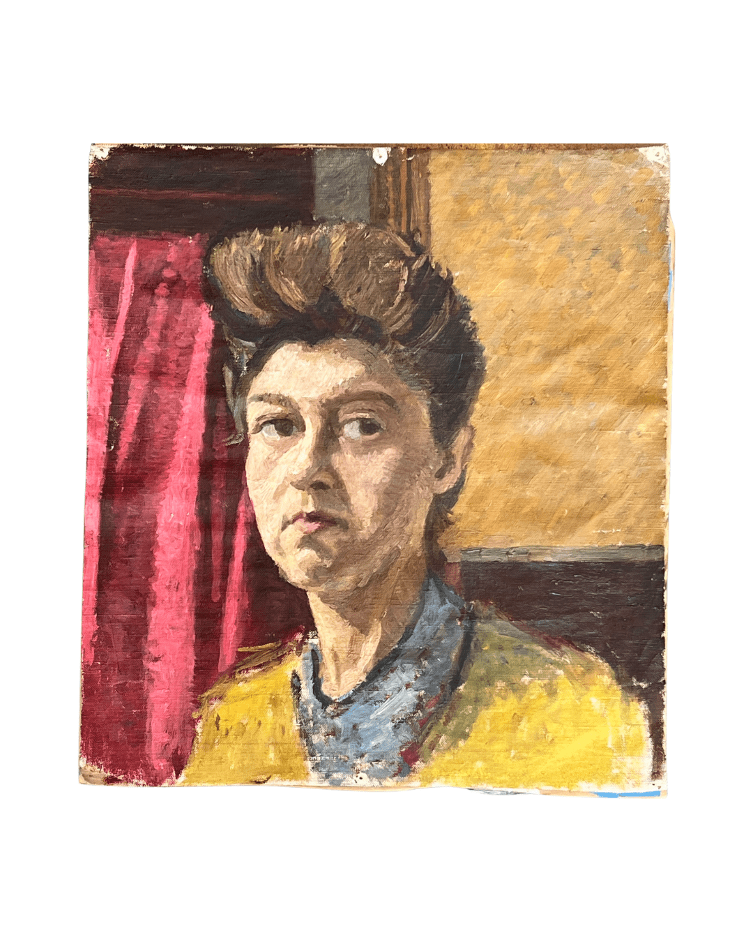 Vintage Art: Self - Portrait in Saffron by Bella Cucina – Vintage Art
