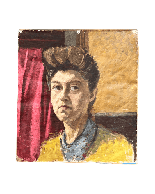 Vintage Art: Self - Portrait in Saffron by Bella Cucina – Vintage Art