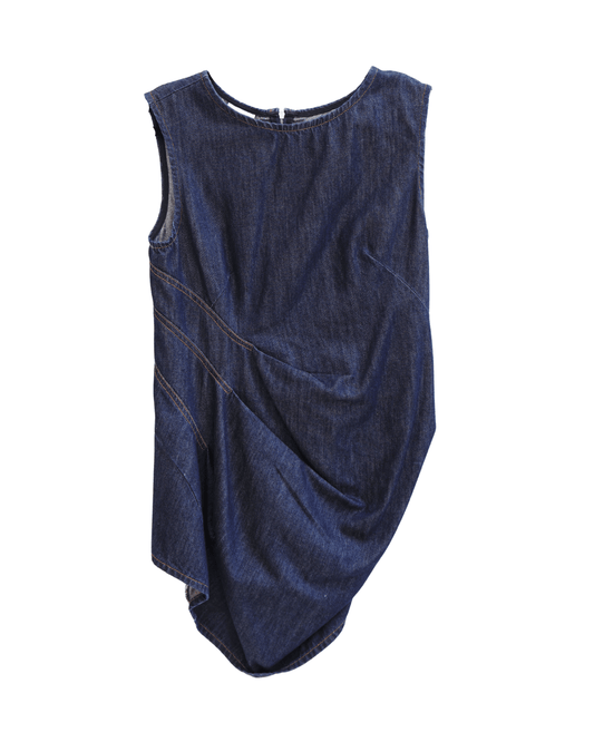 Vintage Clothing: Dries Van Noten, Asymmetric Denim Top by Bella Cucina – Vintage Clothing: Top