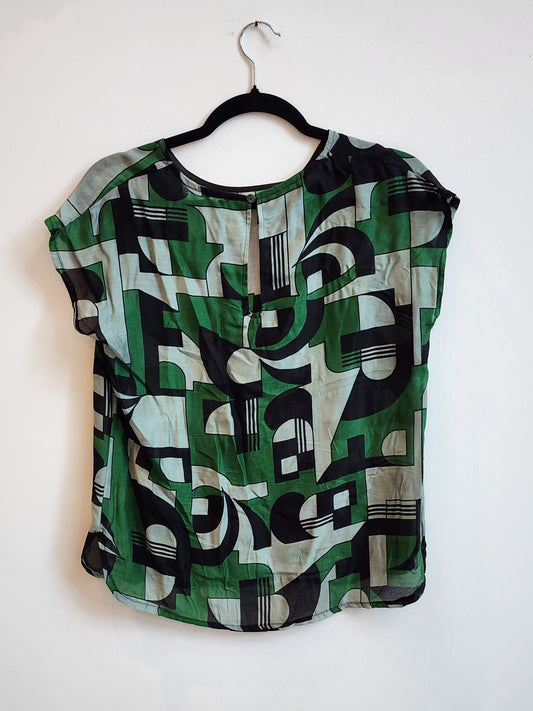 Vintage Clothing: Italian Handmade Silk Blouse by Bella Cucina –