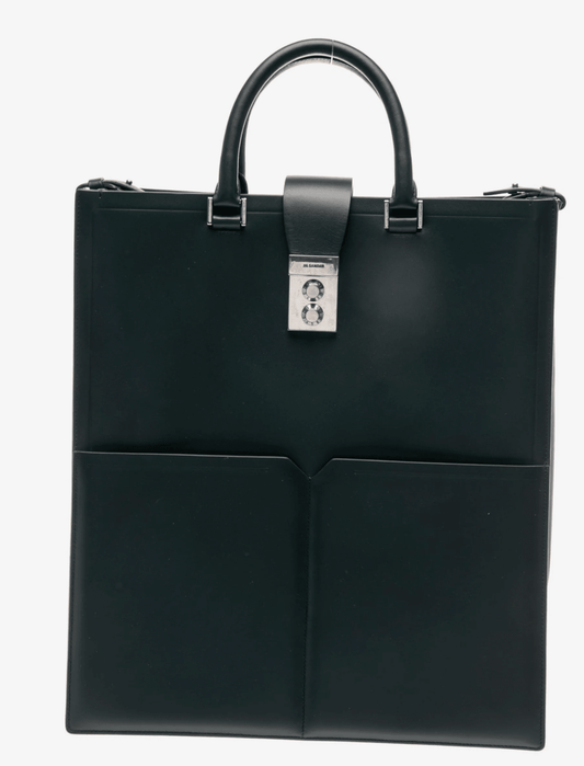 Vintage Clothing: Jil Sander Green Leather Tote Bag by Bella Cucina – handbag