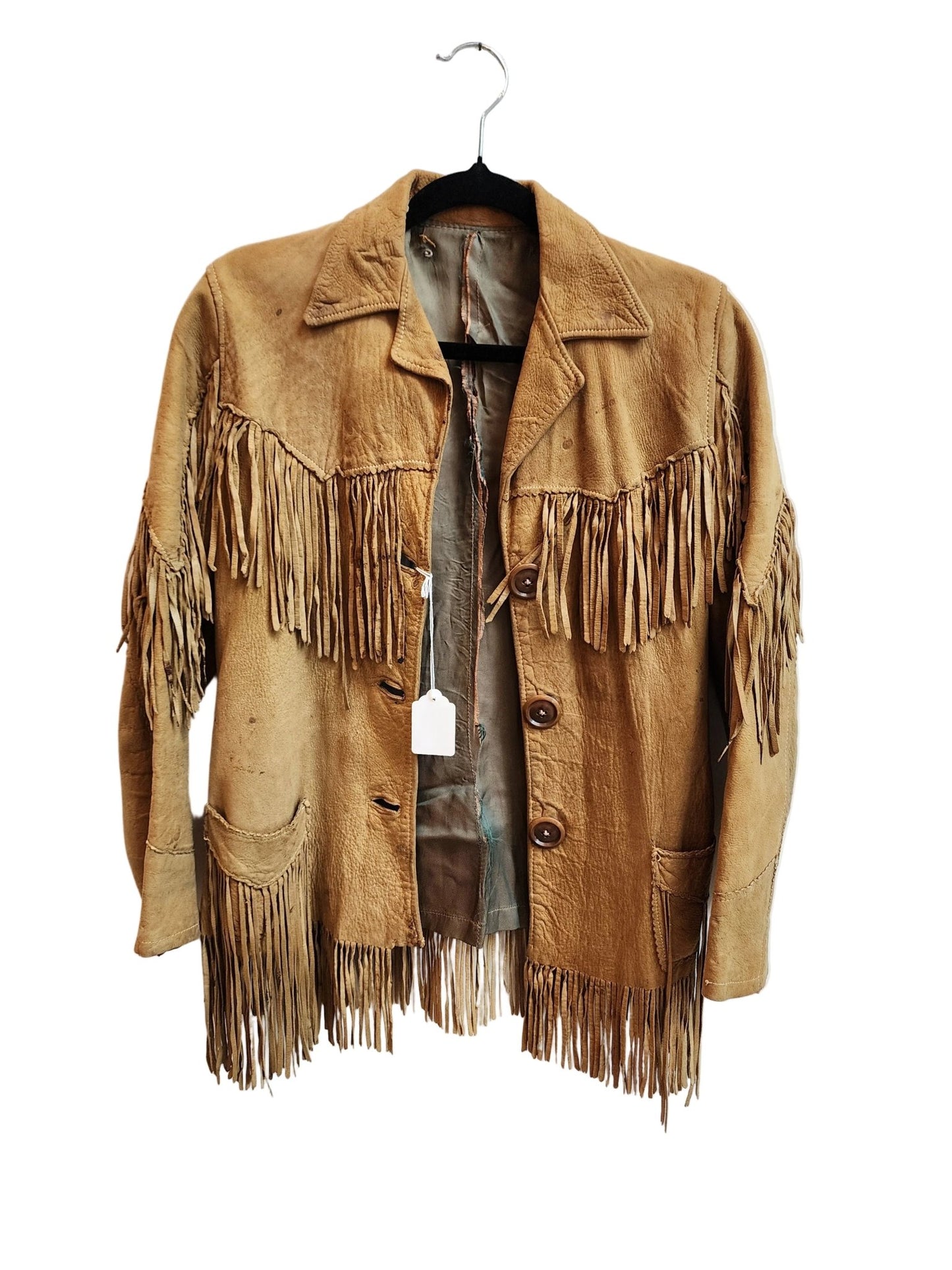 Vintage Clothing: Leather Fringe Jacket by Bella Cucina –