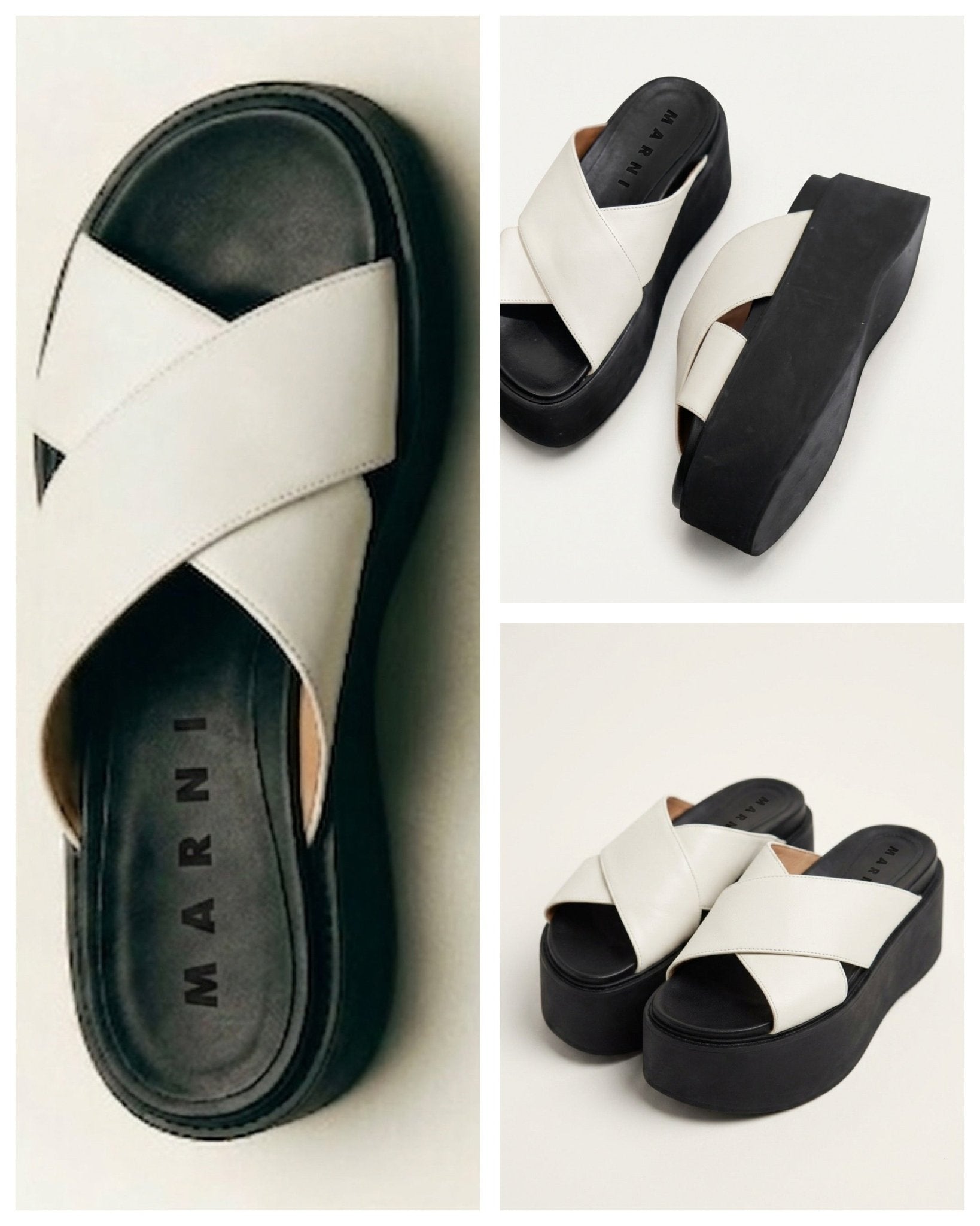 Vintage Clothing: Marni, Crossover Platform Sandals by Bella Cucina – Vintage Clothing: Sandals