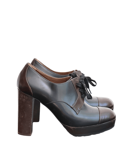 Vintage Clothing: Marni, Lace - Up Platform Heels by Bella Cucina – Vintage Clothing: Heels