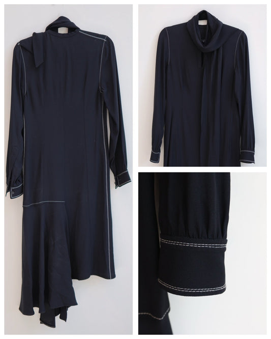 Vintage Clothing: Marni, Scarf - Neck Dress in Navy by Bella Cucina – Vintage Clothing: Dress