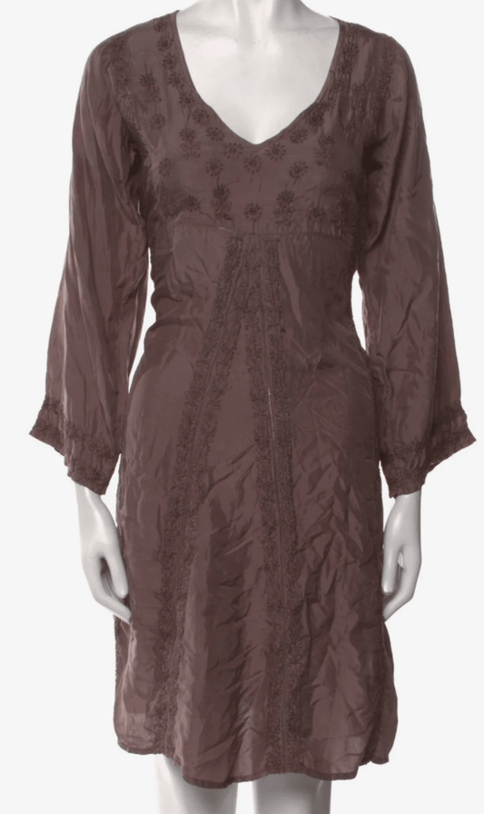 Vintage Clothing: Matta Brown Silk Dress by Bella Cucina –