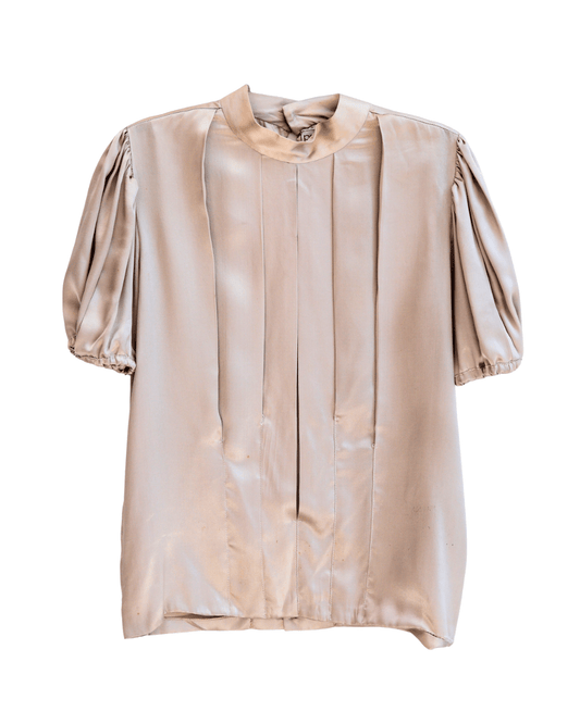 Vintage Clothing: Pacabú, Pleated Silk Blouse by Bella Cucina – Vintage Clothing: Blouse