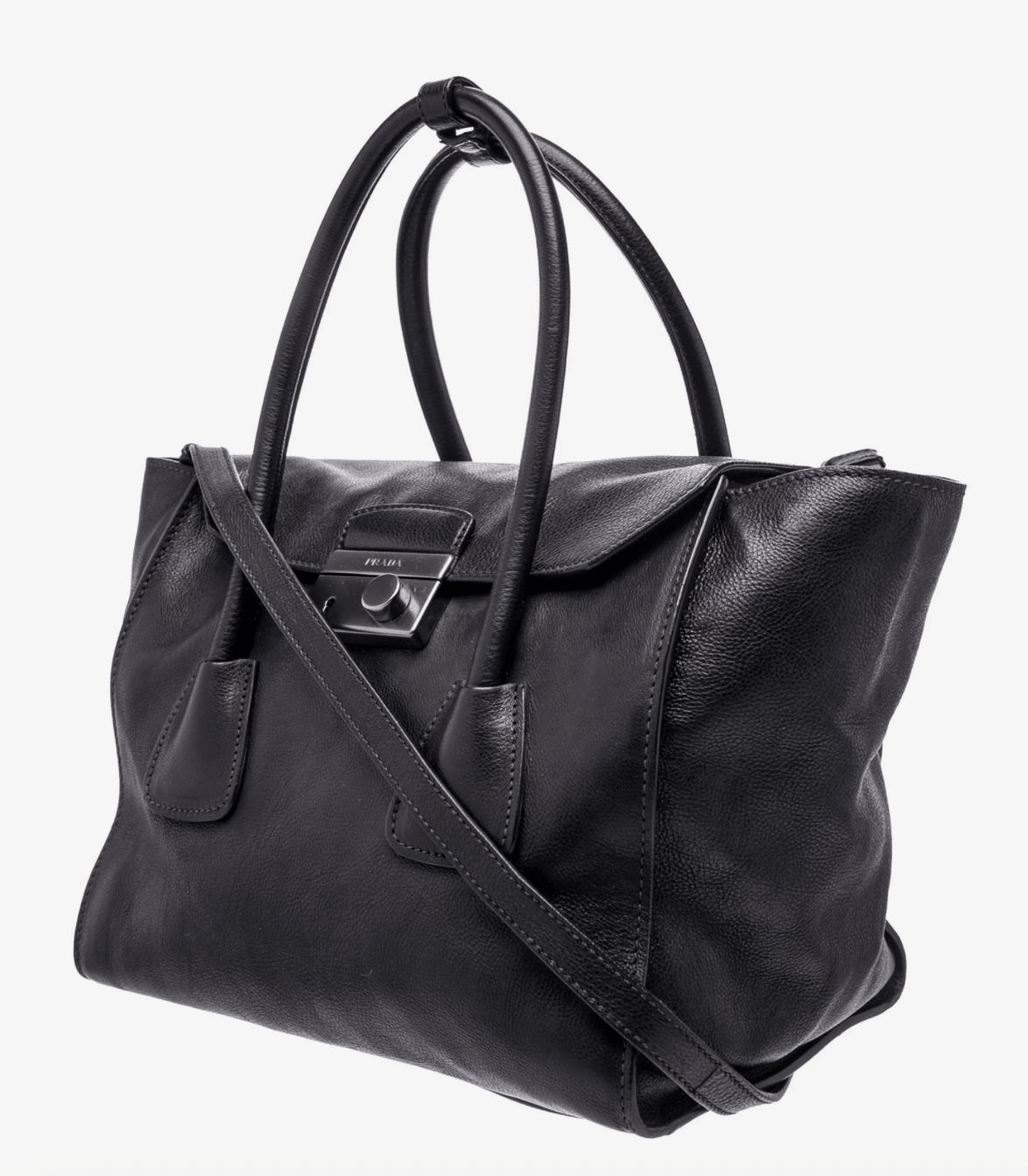 Vintage Clothing: Prada Nero Black Leather Bag by Bella Cucina – Vintage Clothing: Bag