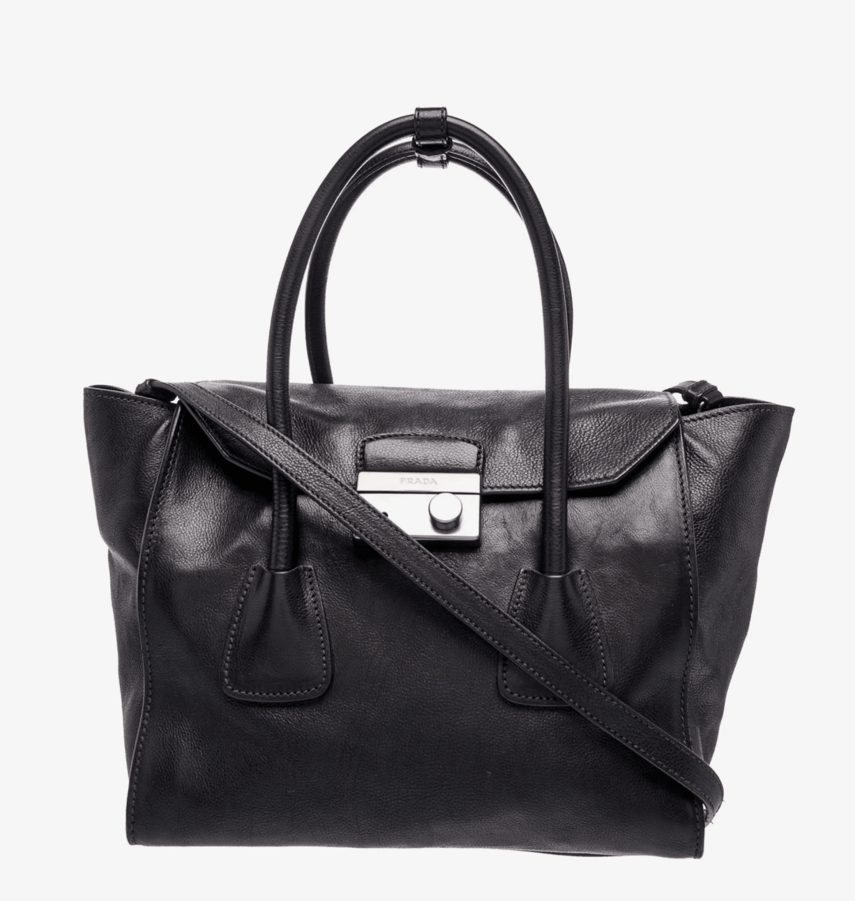 Vintage Clothing: Prada Nero Black Leather Bag by Bella Cucina – Vintage Clothing: Bag
